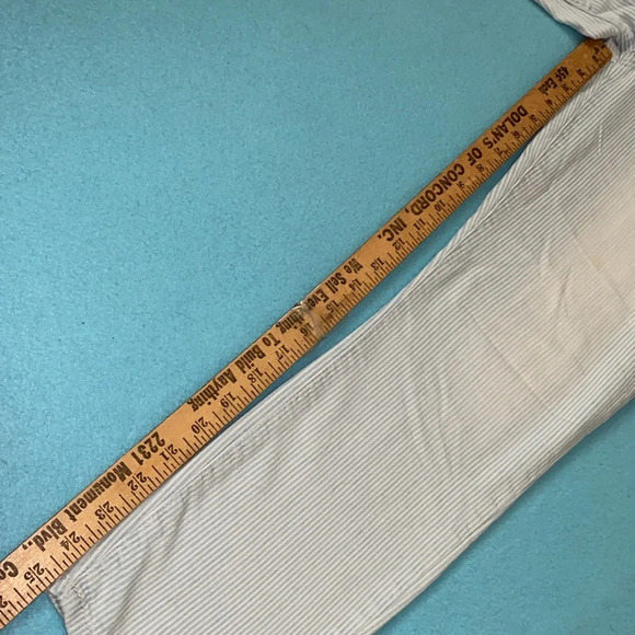 MOSSIMO pinstripe denim mid rise capri jeggings stretchy soft size 10 - Picture 10 of 14